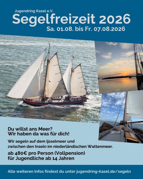 Segelfreizeit Jugendring Kasel 2026