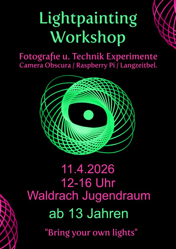 Foto- und Lightpainting Workshop in Waldrach am 11. April