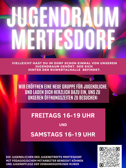 Jugendraum Mertesdorf: neue Öffnungszeiten