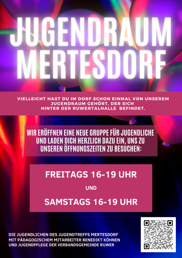 Jugendraum Mertesdorf: neue Öffnungszeiten